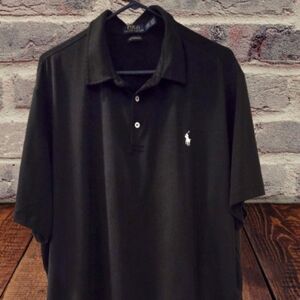 Black Polo Classic Performance Shirt with Logo